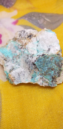 Turquoise Veneers in Quartz - Irish Mineral