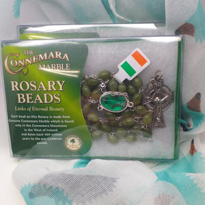 Connemara Marble Round Rosary Beads