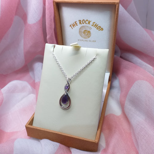 Amethyst 2 Stone Pendant