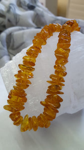 Amber chip necklace